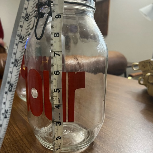 VINTAGE 60’s 70’s RARE mcm canister set block letter cookie sugar tea flour - Picture 7 of 11